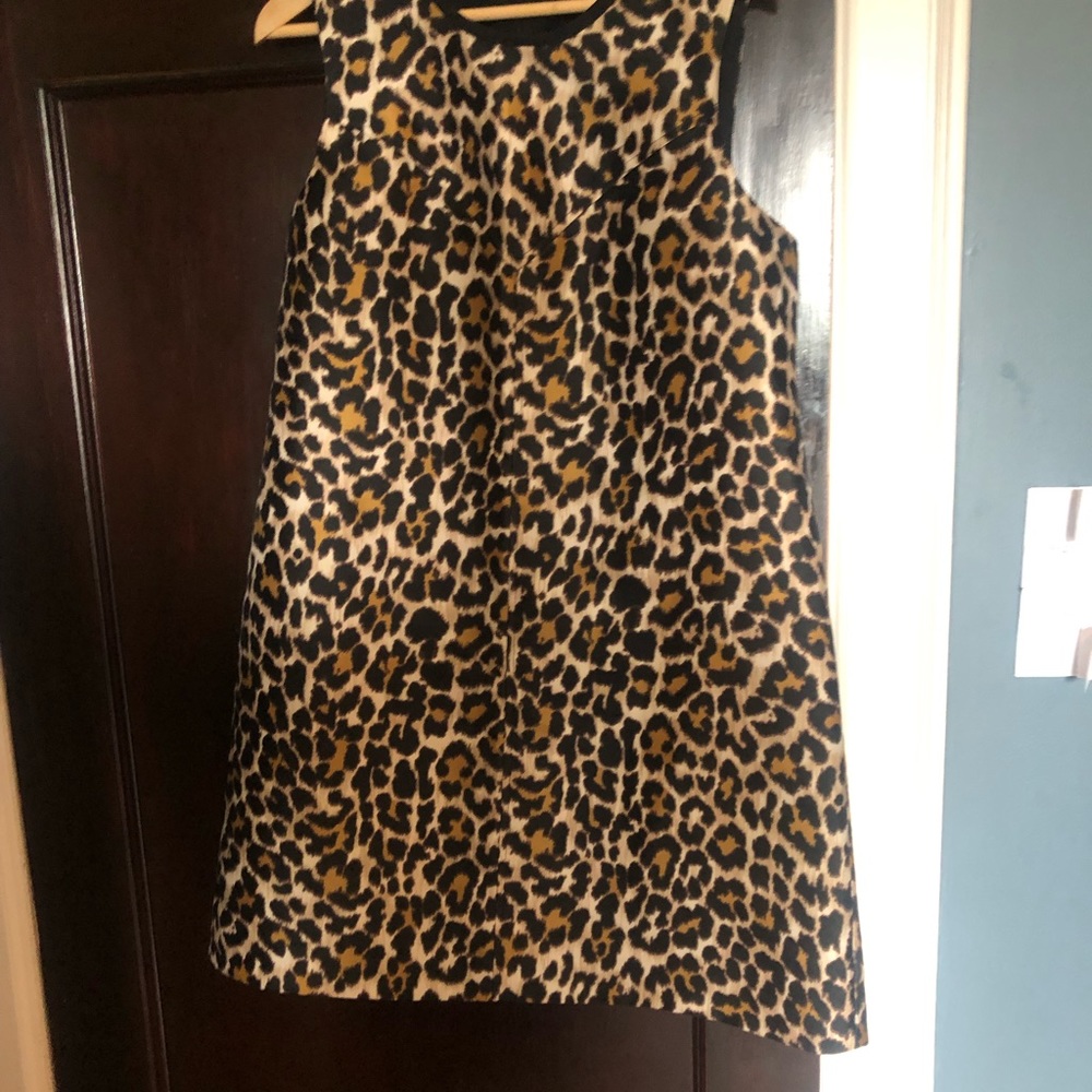 J Crew Leopard A-Line Dress
